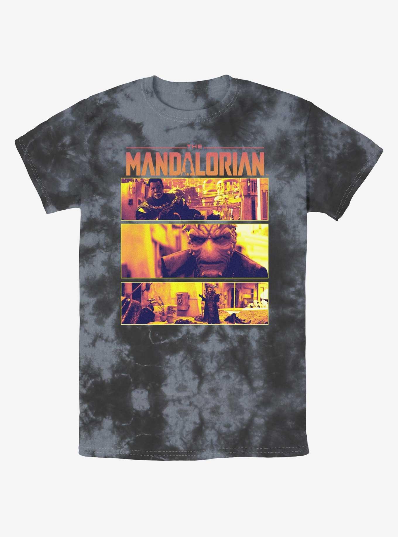 Star Wars The Mandalorian Pirates On Nevarro Standoff Tie-Dye T-Shirt, BLKCHAR, hi-res