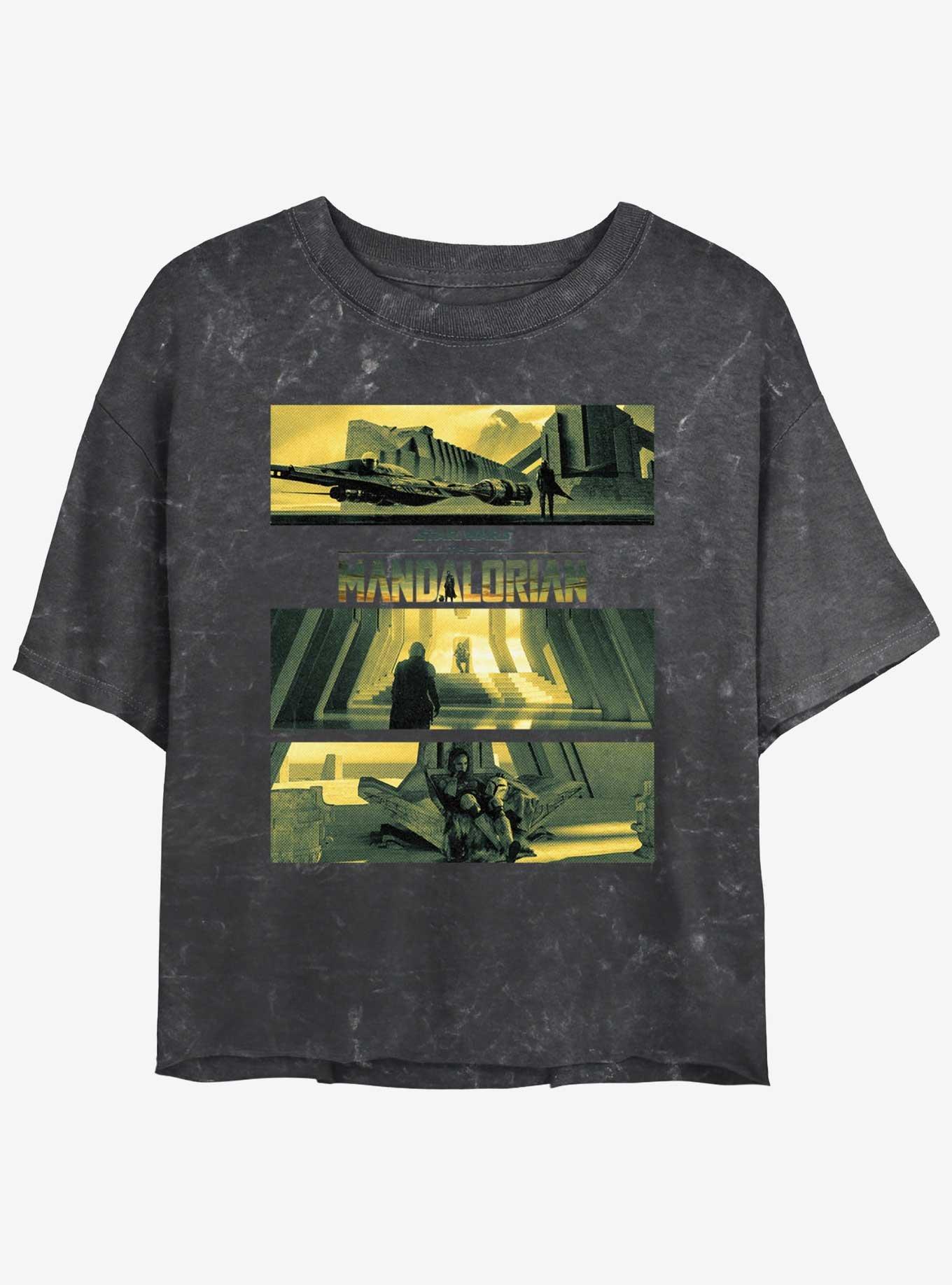 Star Wars The Mandalorian Bo-Katan's Castle On Kalevala Mineral Wash Crop Womens T-Shirt, , hi-res