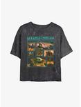 Star Wars The Mandalorian Adventures Through The Mines of Mandalore Mineral Wash Womens Crop T-Shirt, BLACK, hi-res