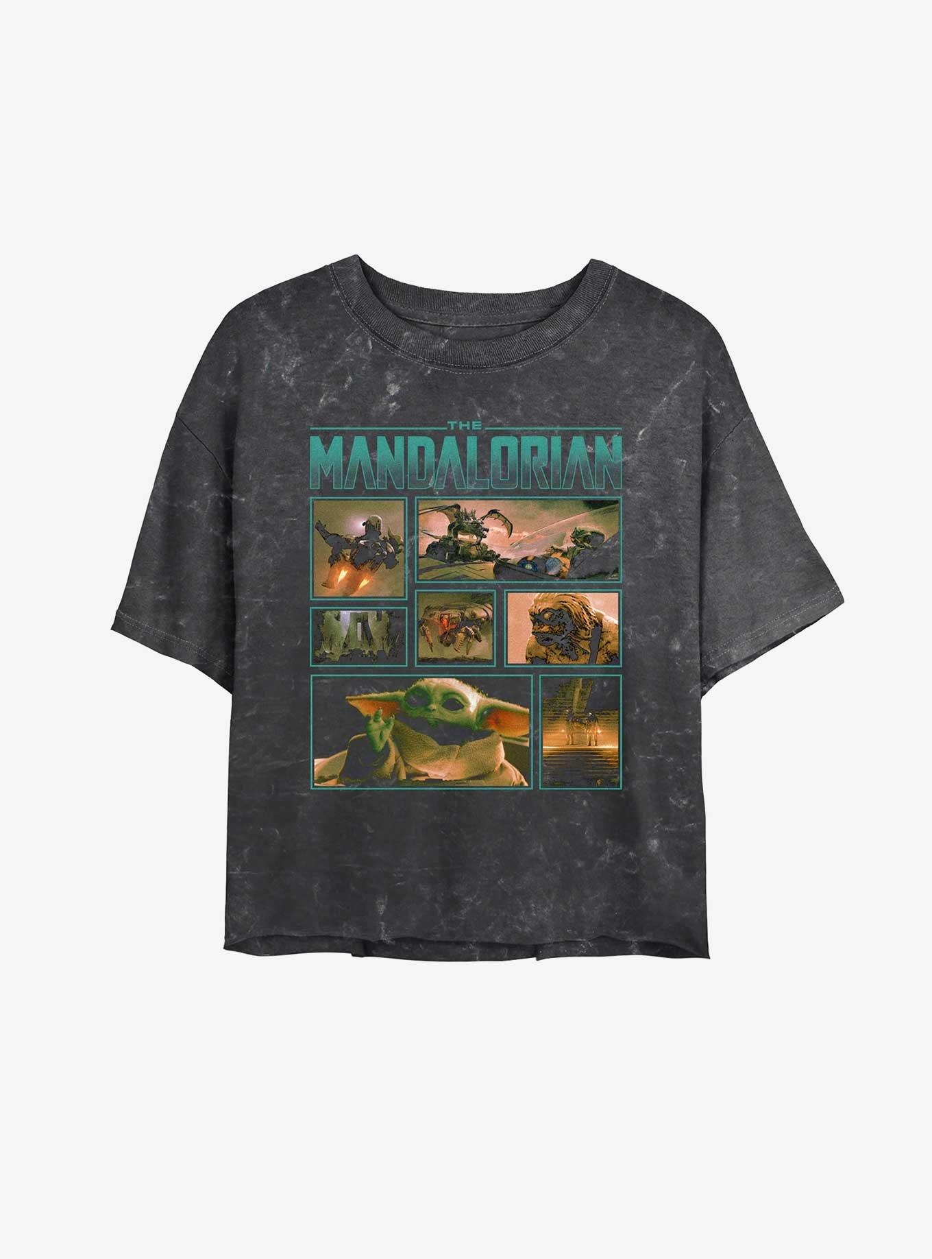 Star Wars The Mandalorian Adventures Through The Mines of Mandalore Mineral Wash Womens Crop T-Shirt, , hi-res