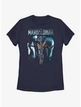 Star Wars The Mandalorian Din Djarin & Bo-Katan Mythosaur Womens T-Shirt BoxLunch Web Exclusive, NAVY, hi-res