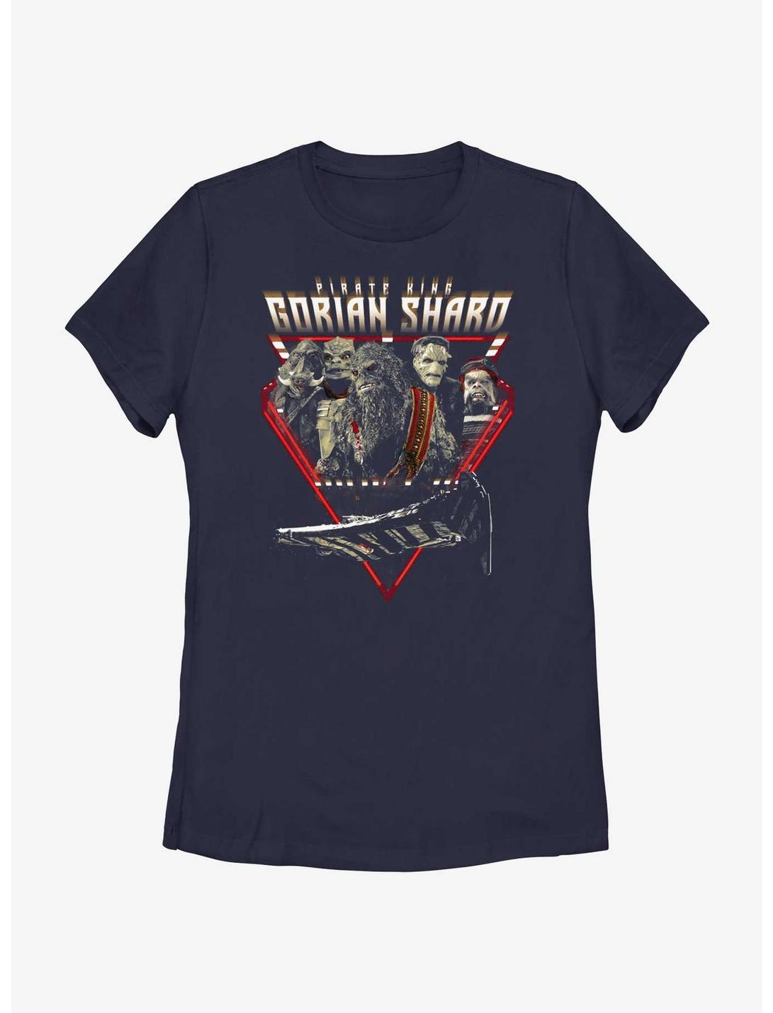 Star Wars The Mandalorian Pirate King Gorian Shard Womens T-Shirt, NAVY, hi-res