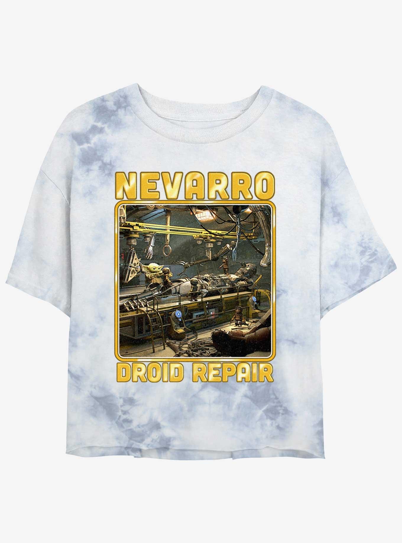 Star Wars The Mandalorian The Mandalorian Nevarro Droid Repair Tie-Dye Womens Crop T-Shirt, , hi-res