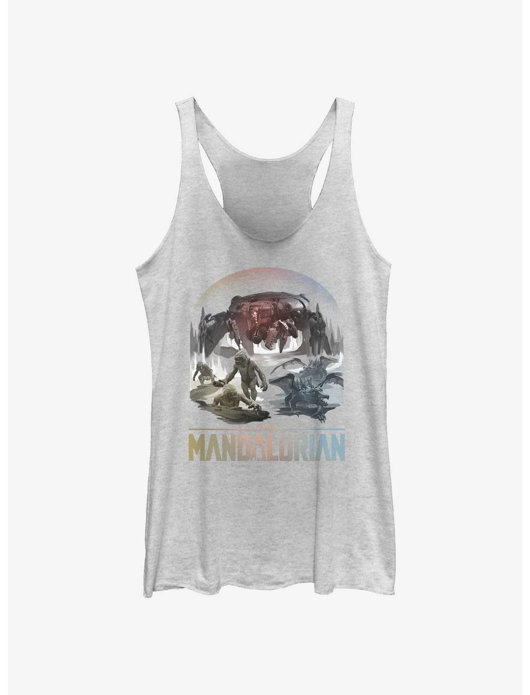 Star Wars The Mandalorian The Living Waters in the Mines of Mandalore Womens Tank Top, WHITE HTR, hi-res
