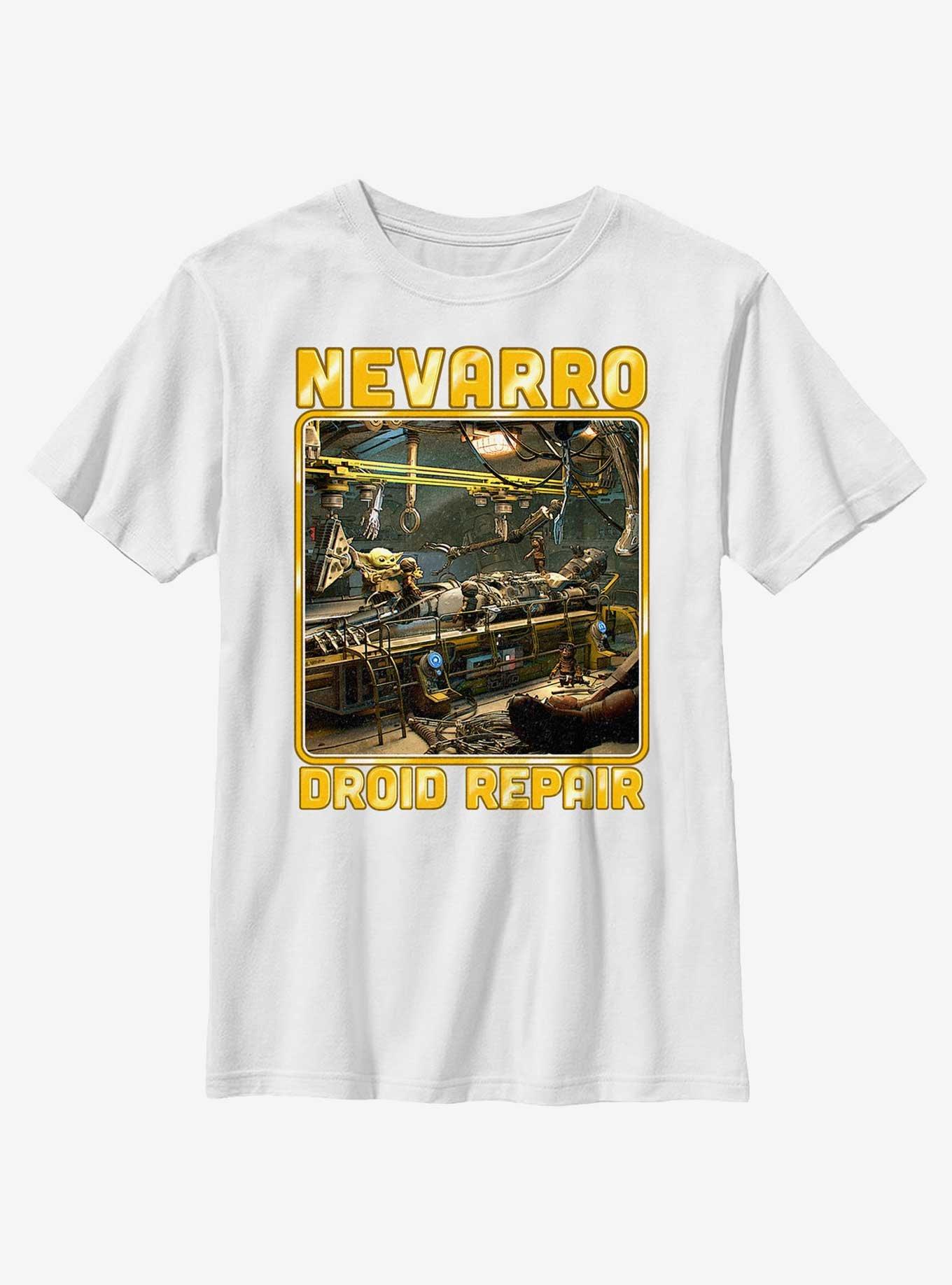 Star Wars The Mandalorian The Mandalorian Nevarro Droid Repair Youth T-Shirt, WHITE, hi-res