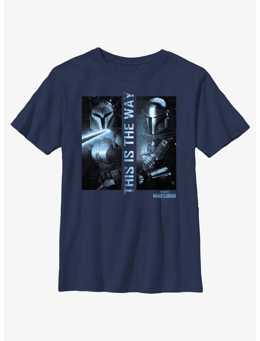 Star Wars The Mandalorian Dark Saber Youth T-Shirt, NAVY, hi-res