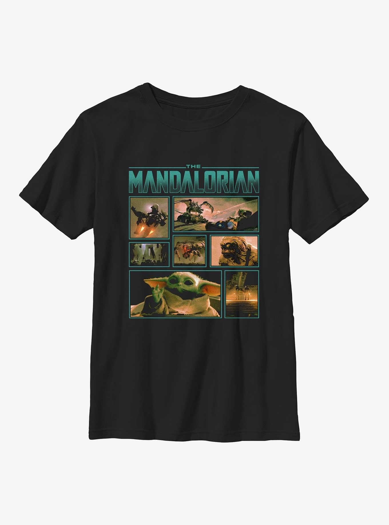 Star Wars The Mandalorian Adventures Through The Mines of Mandalore Youth T-Shirt, BLACK, hi-res