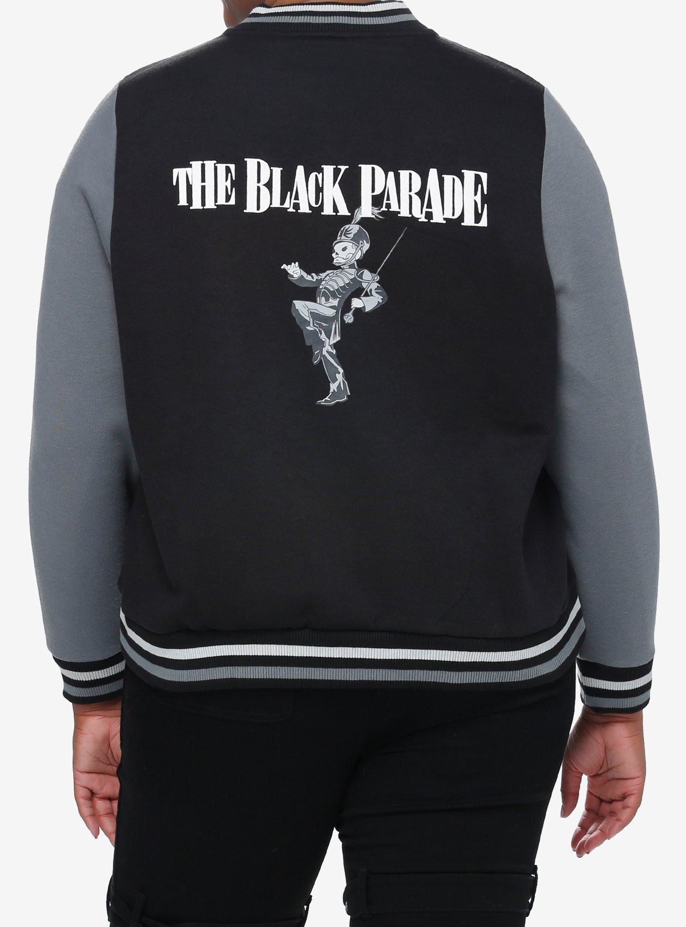 My Chemical Romance The Black Parade Girls Varsity Jacket Plus Size, BLACK, hi-res