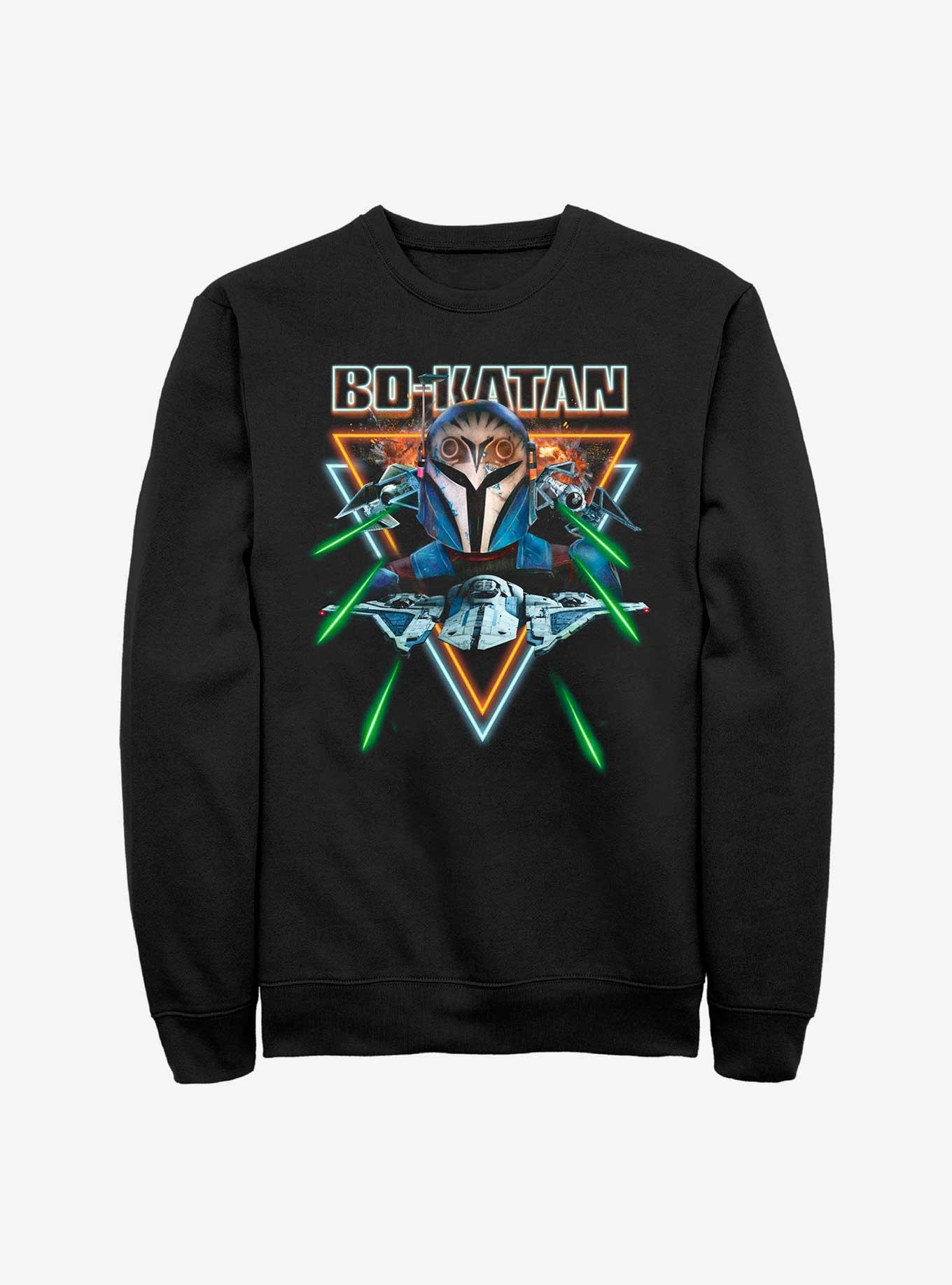 Star Wars The Mandalorian Bo-Katan Dogfight Sweatshirt, BLACK, hi-res