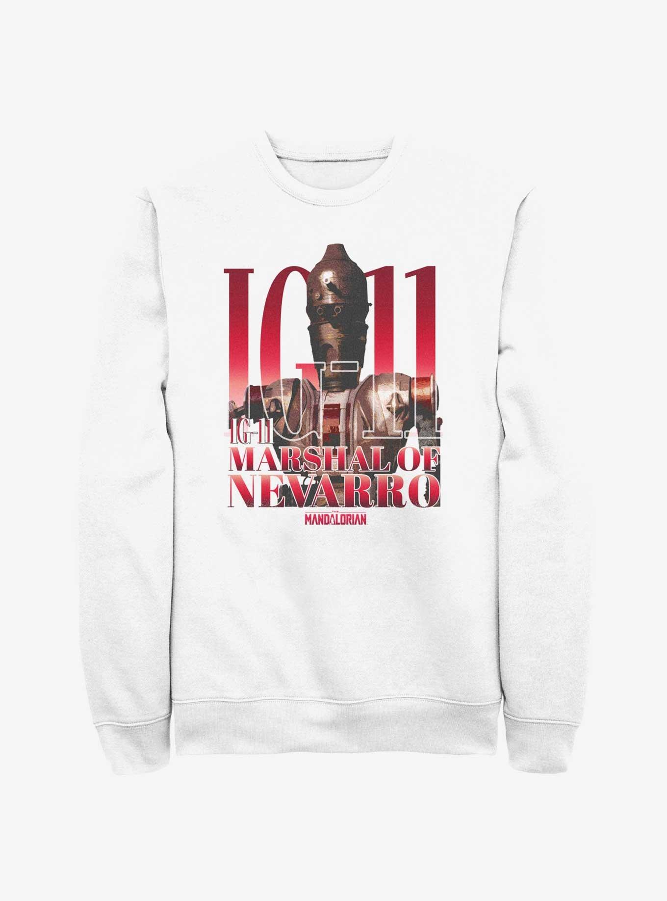 Star Wars The Mandalorian IG-11 Marshal Of Nevarro Sweatshirt, WHITE, hi-res