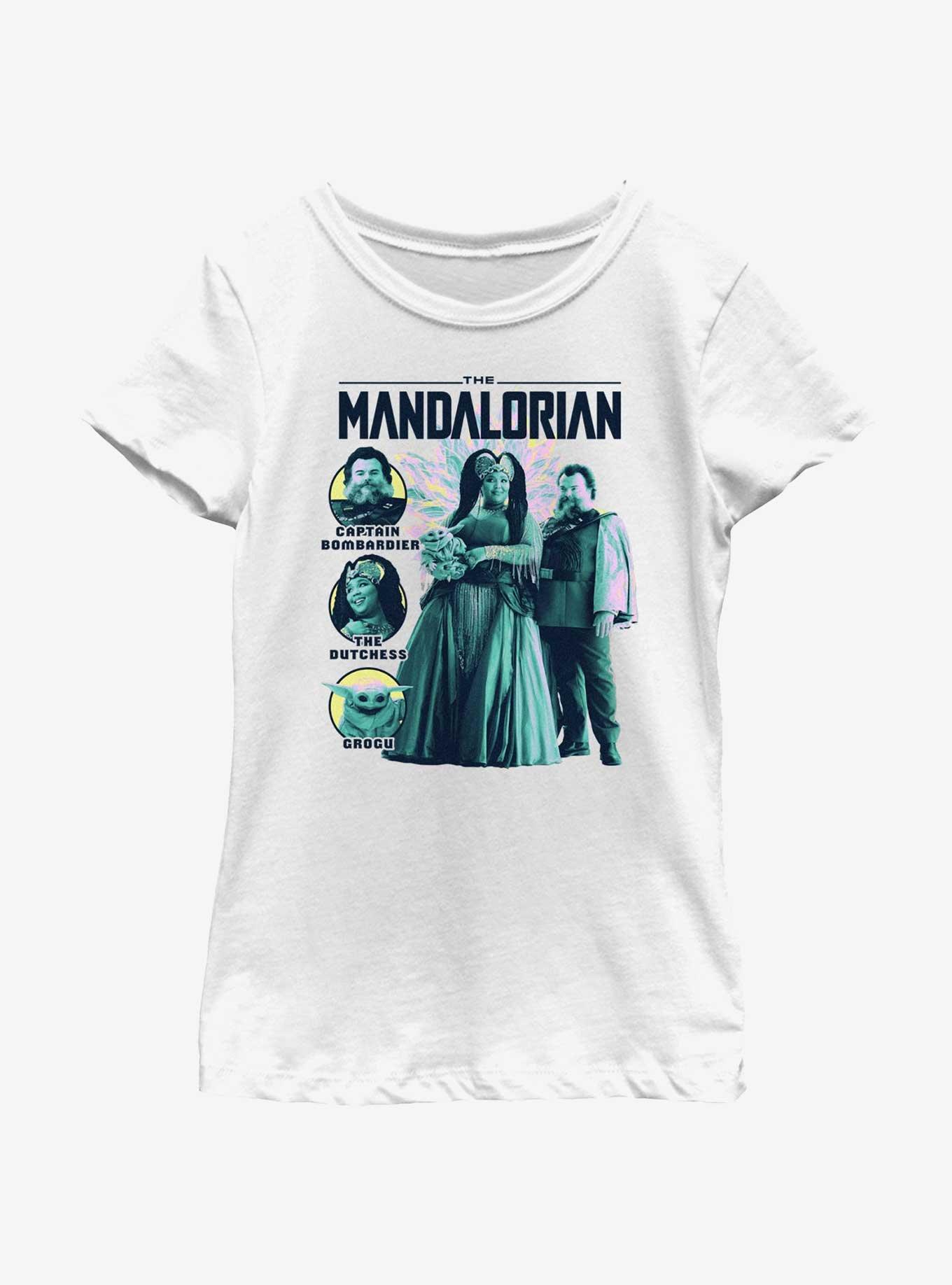 Star Wars The Mandalorian The Captain and The Dutchess Youth Girls T-Shirt, WHITE, hi-res