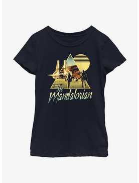 Star Wars The Mandalorian Bo-Katan & Din Djarin Sunset Nevarro Landing Youth Girls T-Shirt BoxLunch Web Exclusive, , hi-res