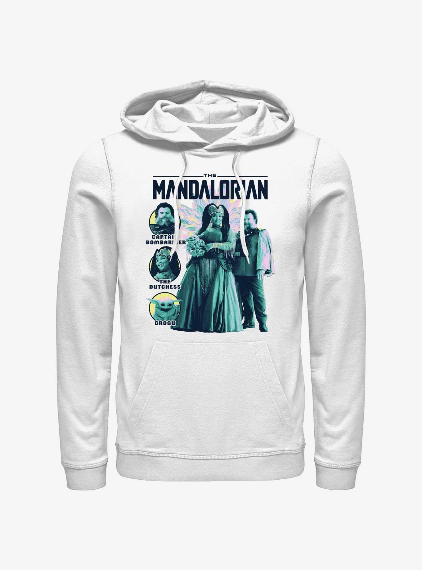 Star Wars The Mandalorian The Captain and The Dutchess Hoodie, WHITE, hi-res