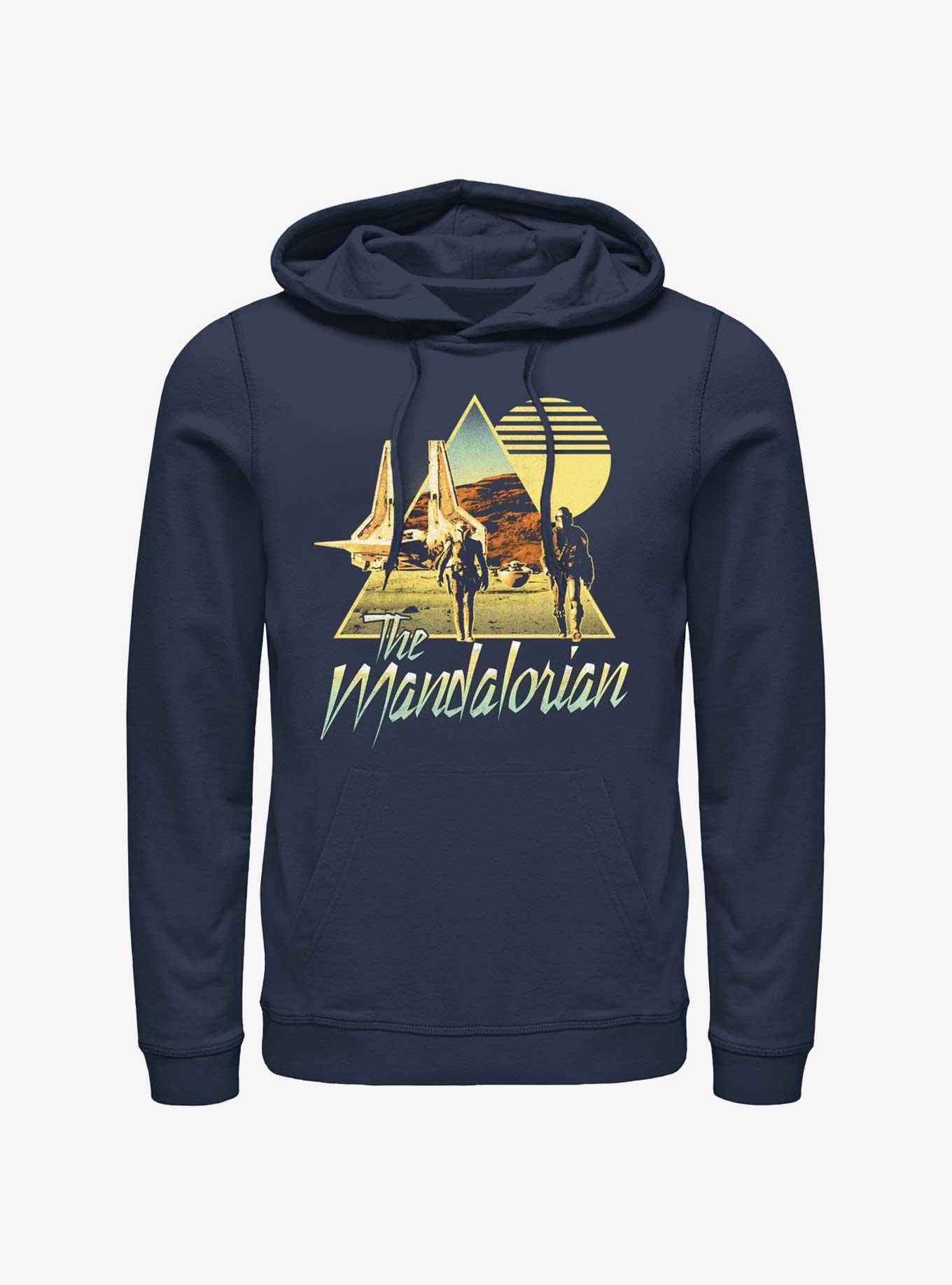 Star Wars The Mandalorian Bo-Katan & Din Djarin Sunset Nevarro Landing Hoodie BoxLunch Web Exclusive, , hi-res