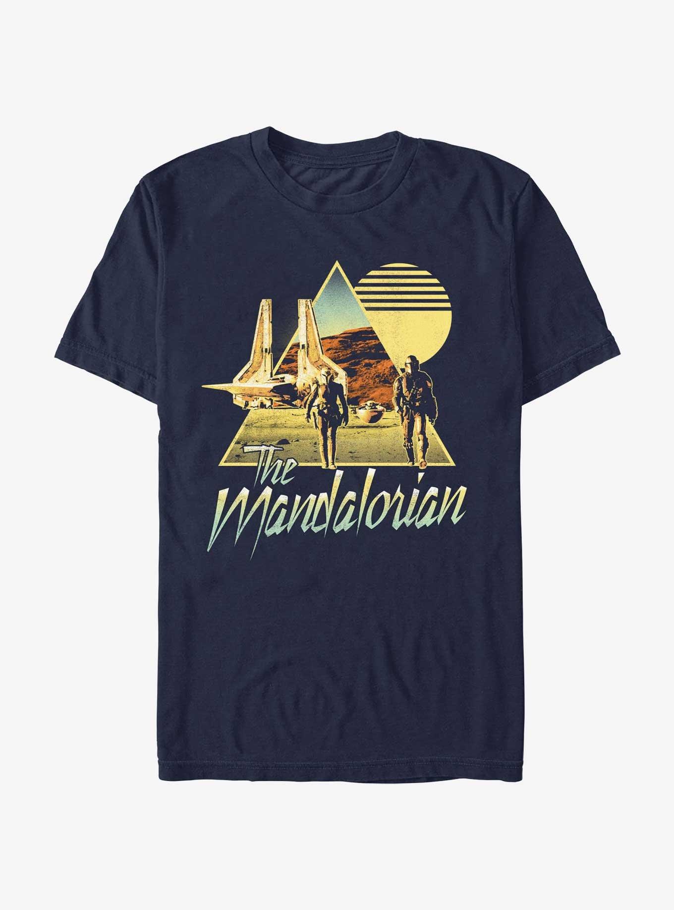 Star Wars The Mandalorian Bo-Katan & Din Djarin Sunset Nevarro Landing T-Shirt BoxLunch Web Exclusive, , hi-res