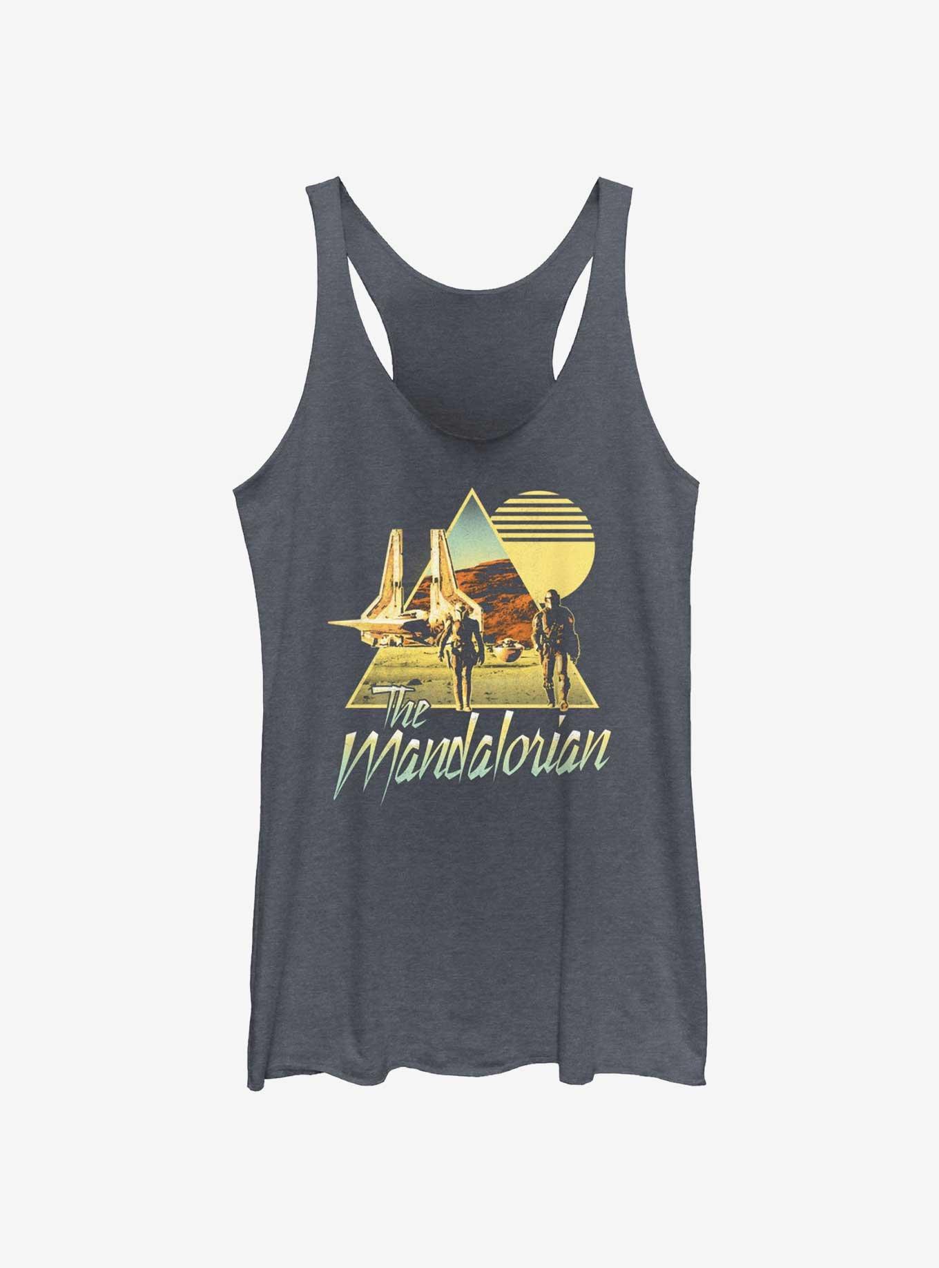 Star Wars The Mandalorian Bo-Katan & Din Djarin Sunset Nevarro Landing Womens Tank Top BoxLunch Web Exclusive, , hi-res