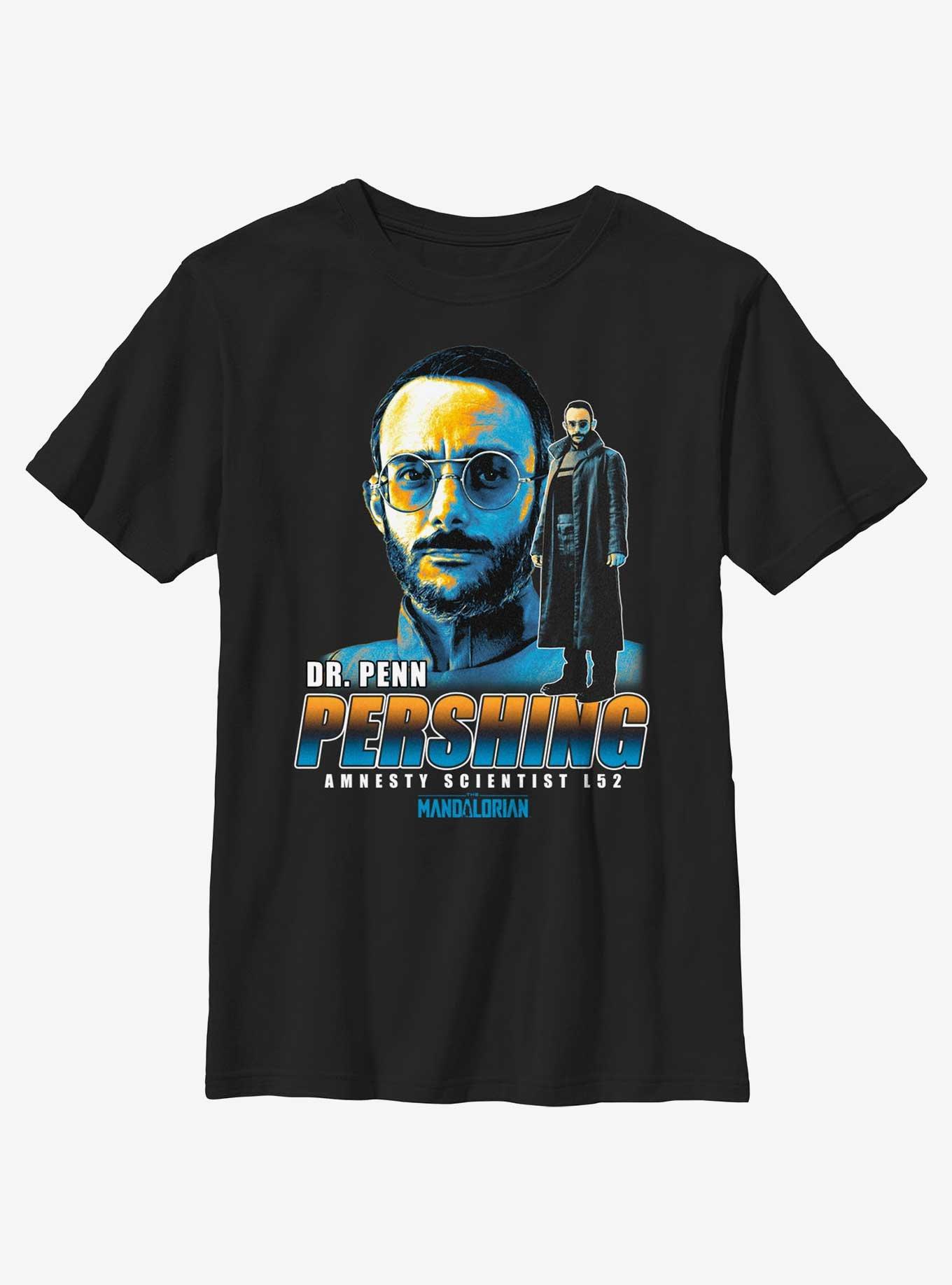 Star Wars The Mandalorian Amnesty Scientist Dr. Penn Pershing Youth T-Shirt, BLACK, hi-res