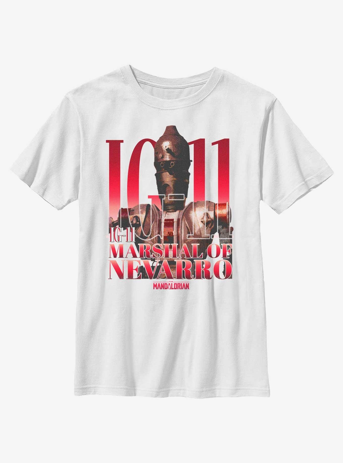 Star Wars The Mandalorian IG-11 Marshal Of Nevarro Youth T-Shirt, WHITE, hi-res