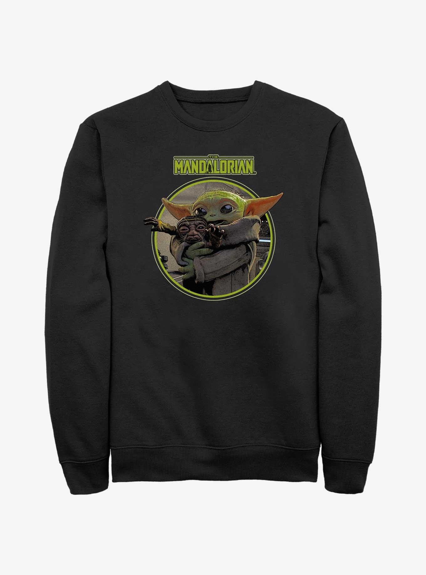Star Wars The Mandalorian Grogu Hugging An Anzellan Sweatshirt Her Universe Web Exclusive, , hi-res