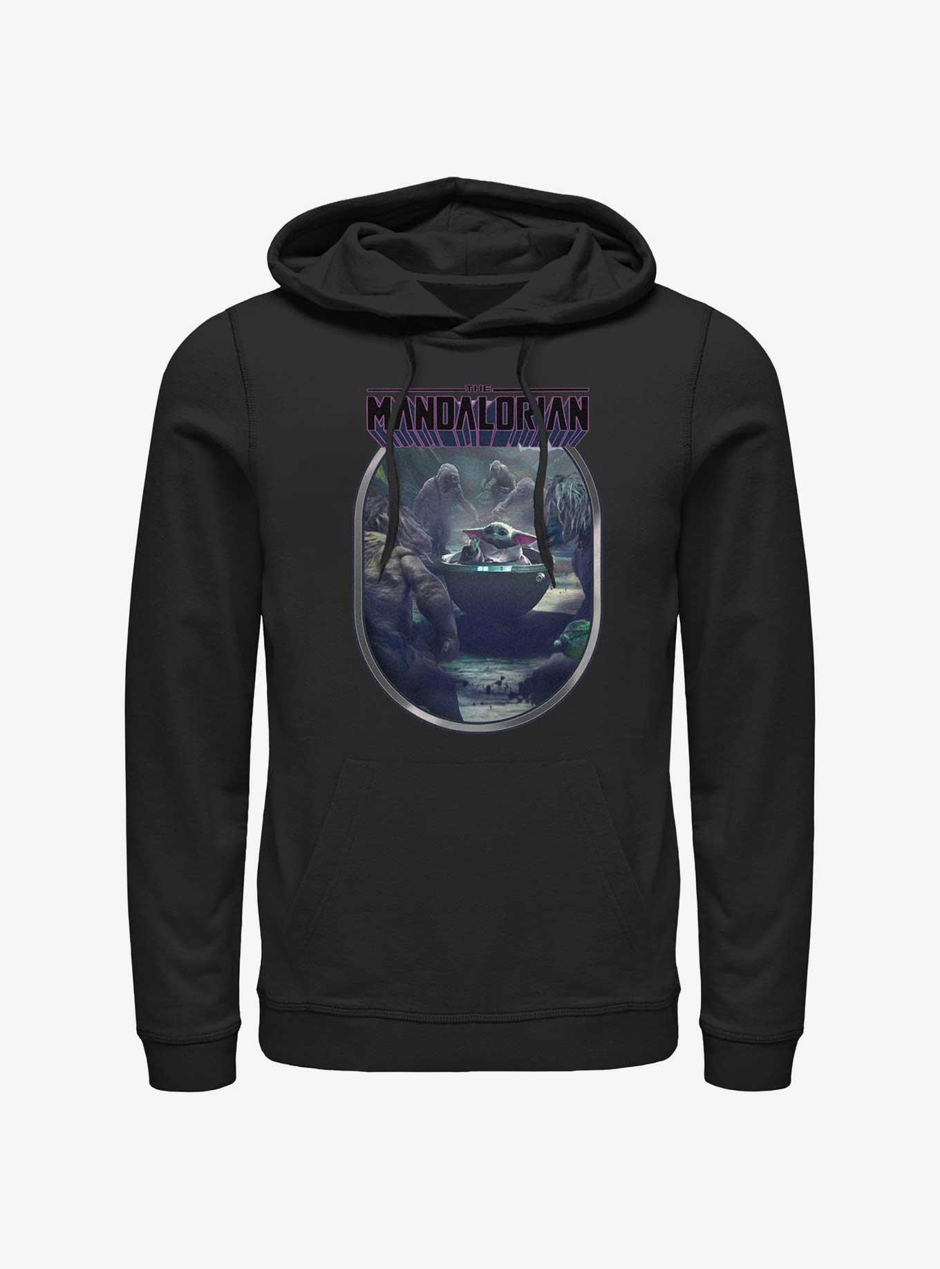 Star Wars The Mandalorian Alamites Attack Grogu Hoodie, BLACK, hi-res