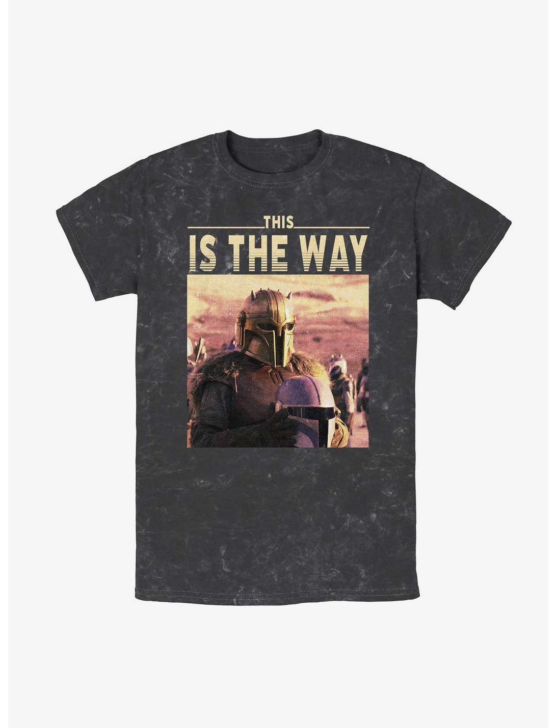 Star Wars The Mandalorian Nightwatchmen Mineral Wash T-Shirt, BLACK, hi-res