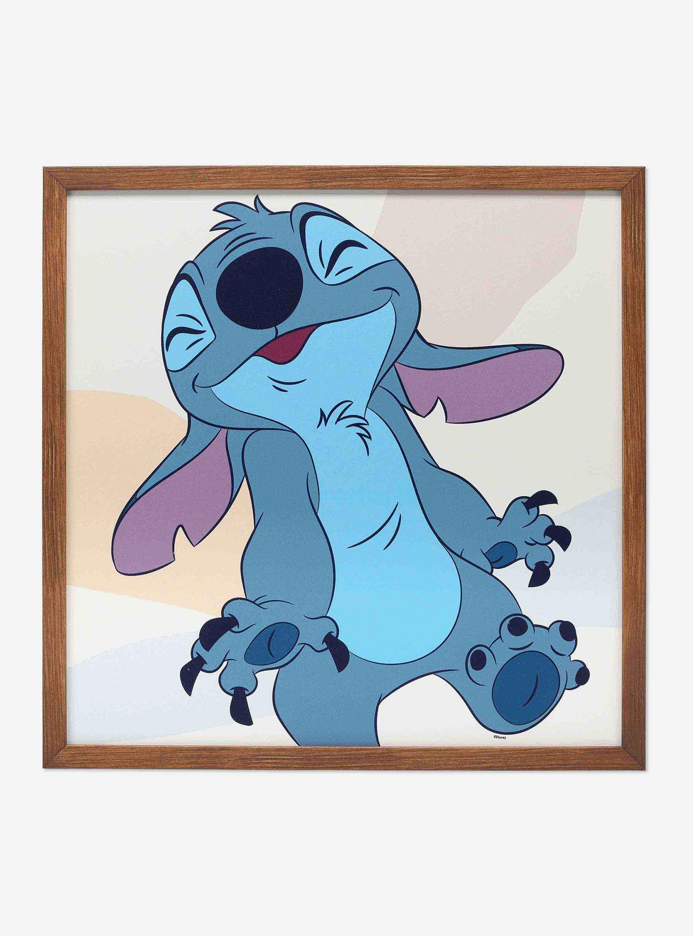 Disney Lilo & Stitch Gleeful Stitch Framed Wood Wall Decor, , hi-res