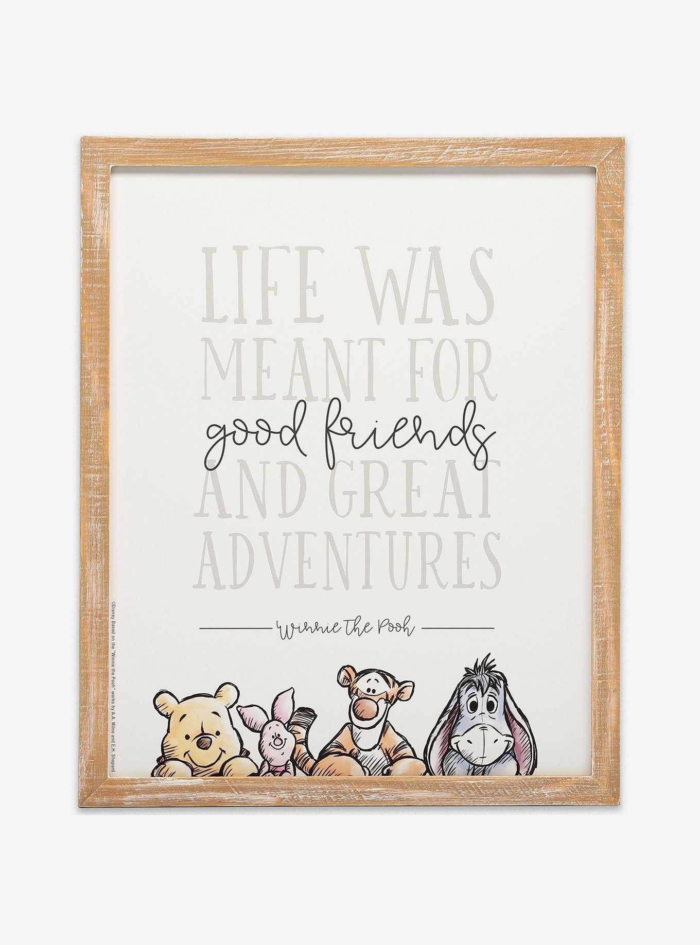 Disney Winnie The Pooh Good Friends & Great Adventures Framed Wood Wall Decor, , hi-res