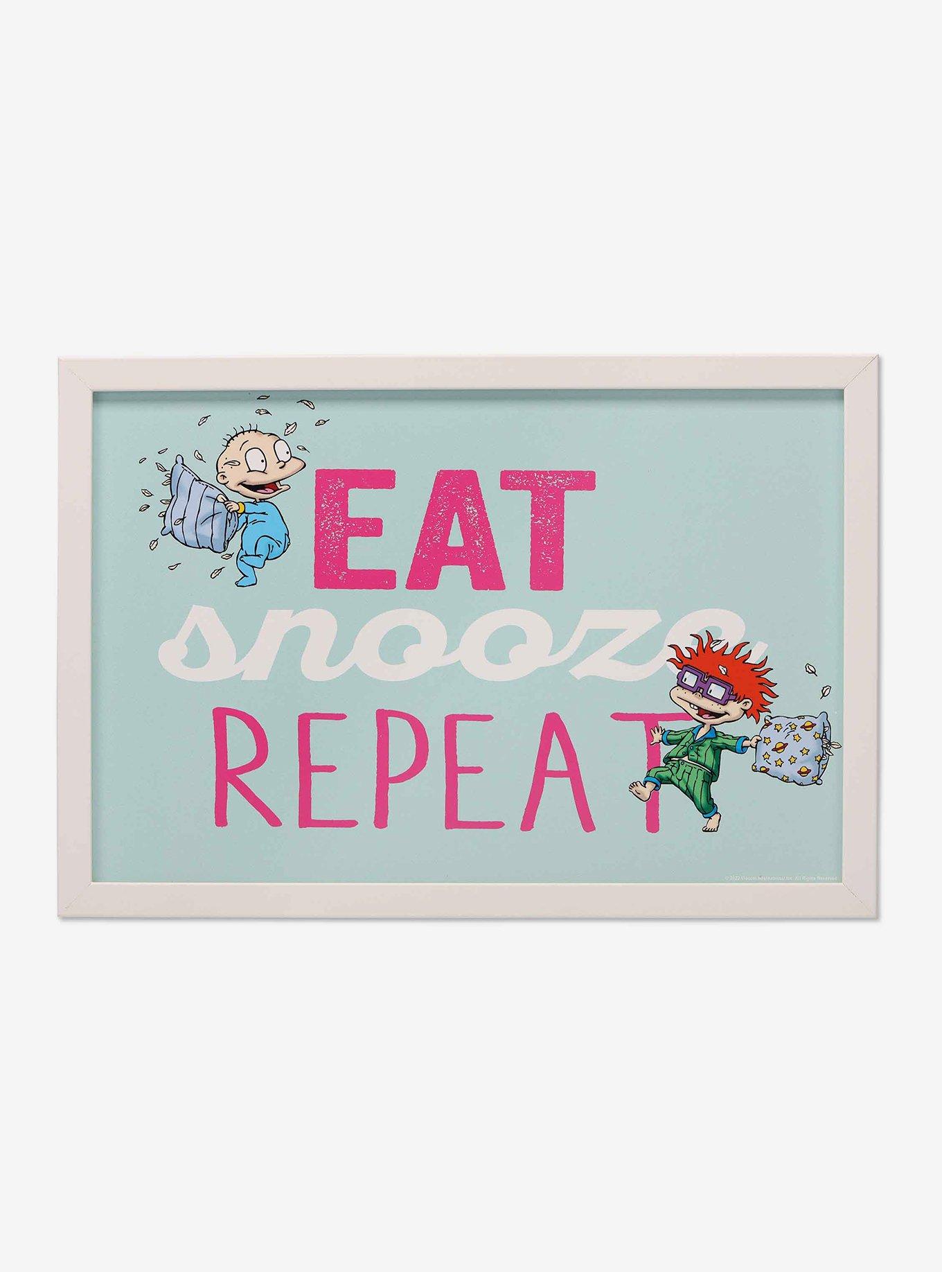 Rugrats Eat Snooze Repeat Framed Wood Wall Decor, , hi-res