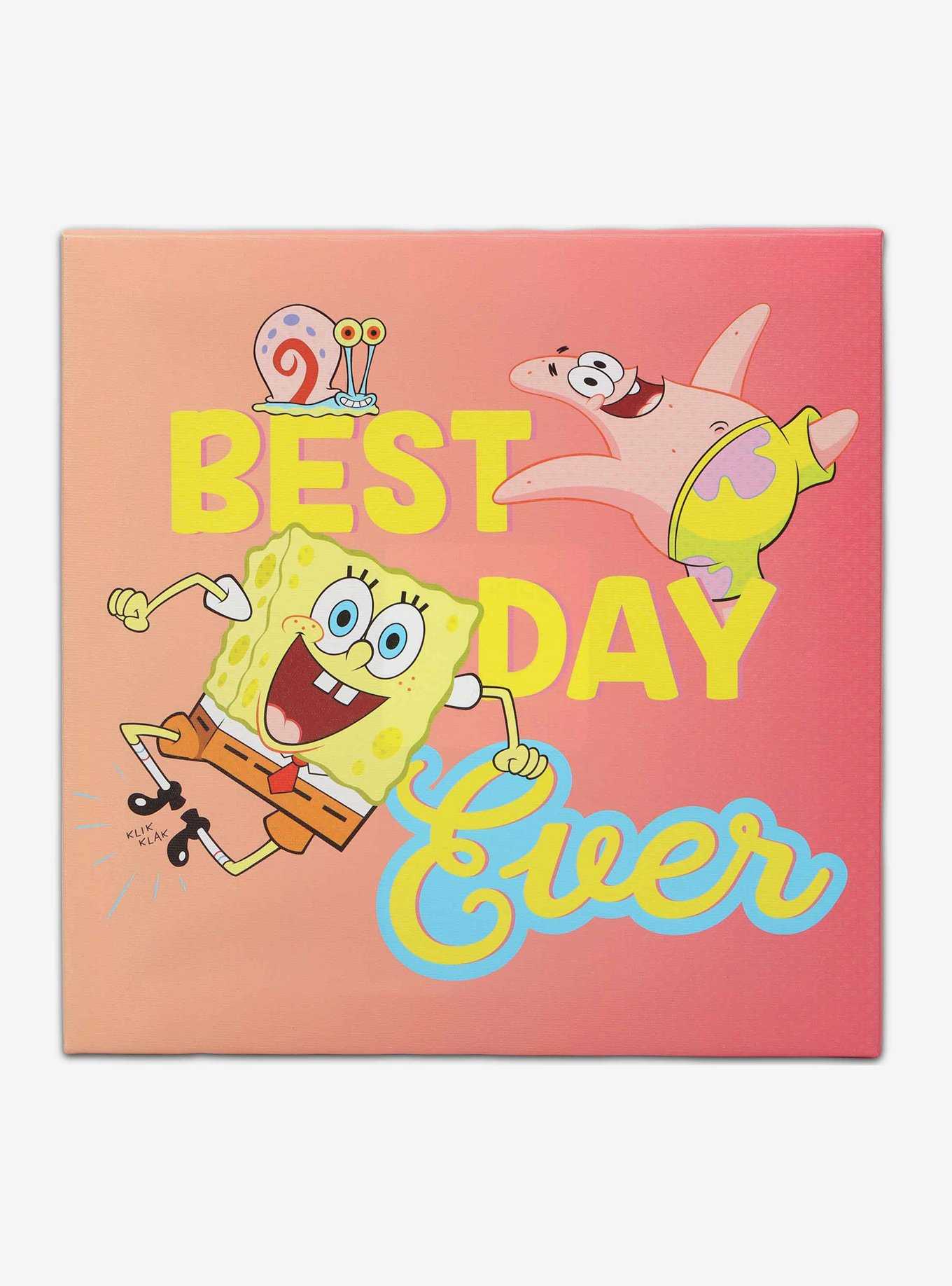 Spongebob Squarepants Best Day Ever Canvas Wall Decor, , hi-res