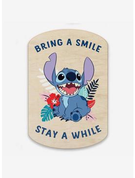 Plus Size Disney Lilo & Stitch Bring A Smile Stay A While Wood Wall Decor, , hi-res