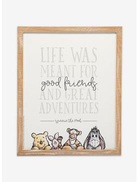 Plus Size Disney Winnie The Pooh Good Friends & Great Adventures Framed Wood Wall Decor, , hi-res