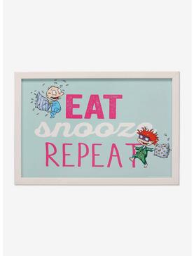 Plus Size Rugrats Eat Snooze Repeat Framed Wood Wall Decor, , hi-res