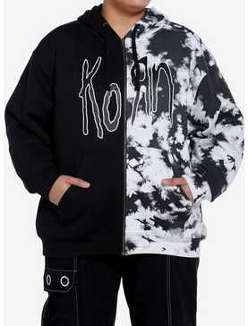 Korn Logo Split Dye Girls Hoodie Plus Size, , hi-res