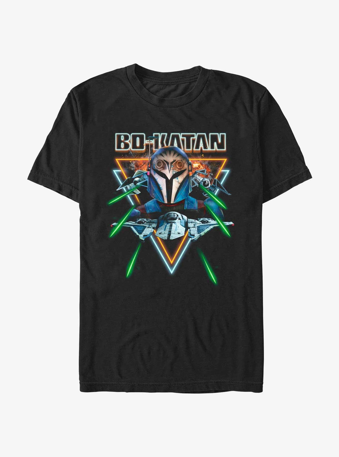 Star Wars The Mandalorian Bo-Katan Dogfight T-Shirt, BLACK, hi-res