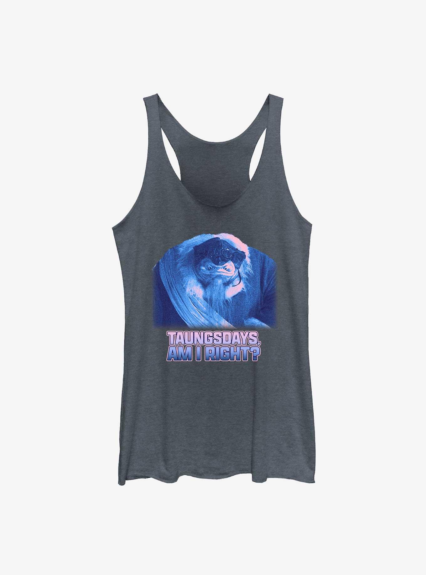 Star Wars The Mandalorian Taungsdays Am I Right Womens Tank Top, NAVY HTR, hi-res