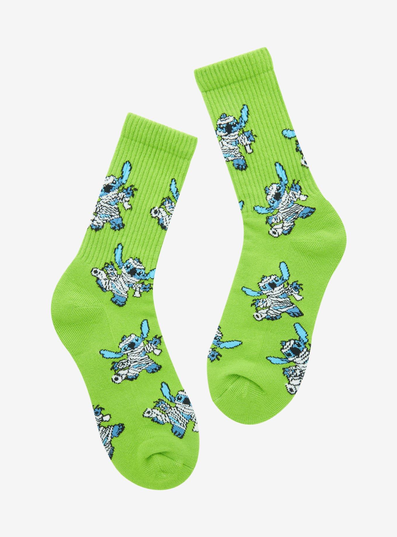 Disney Lilo & Stitch Mummy Stitch Allover Print Crew Socks - BoxLunch Exclusive , , hi-res