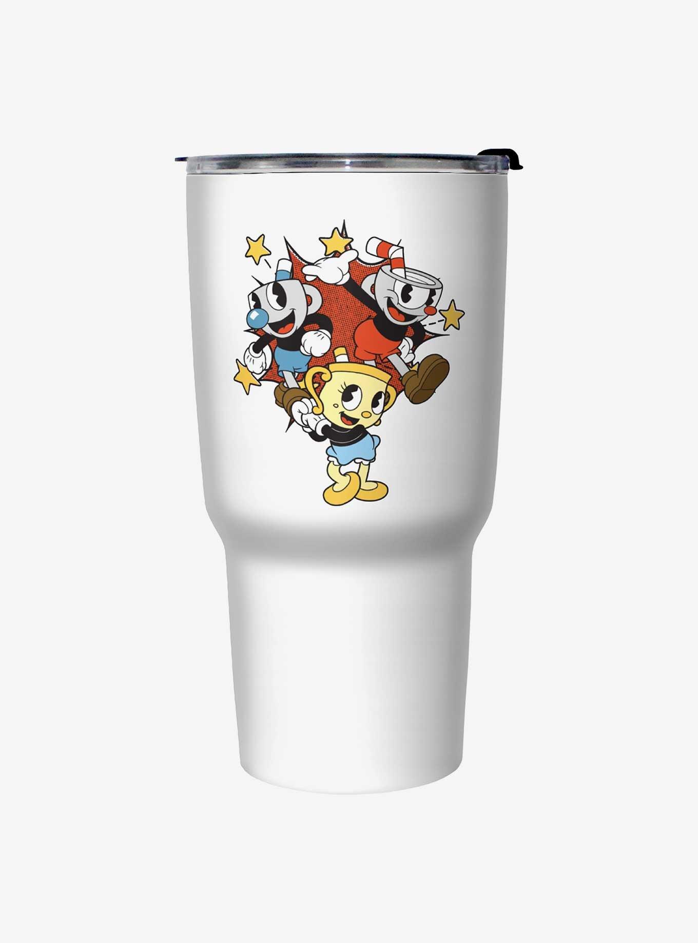 Cuphead: The Delicious Last Course Star Trio Cuphead, Mugman, and Ms. Chalice Travel Mug, , hi-res