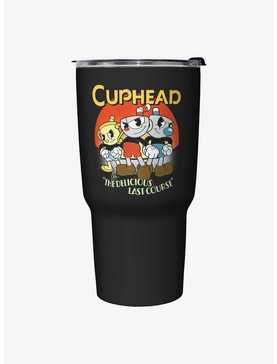 Cuphead: The Delicious Last Course Tricupfecta Cuphead, Ms. Chalice, and Mugman Travel Mug, , hi-res