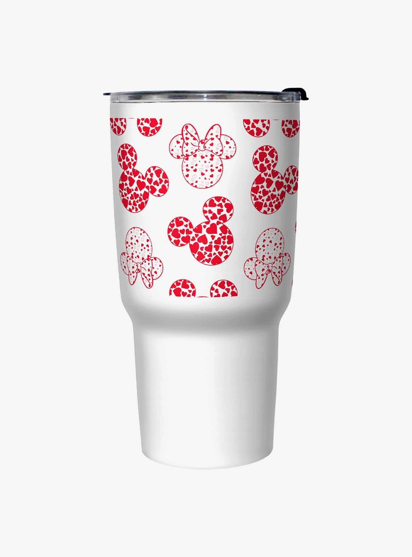 Disney Mickey Mouse Mickey & Minnie Heart Ears Travel Mug, , hi-res