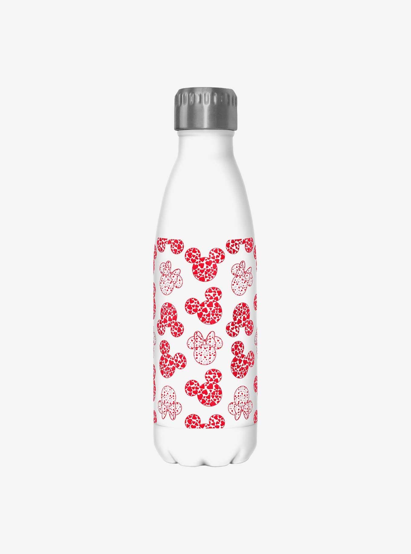 Disney Mickey Mouse Mickey & Minnie Heart Ears Water Bottle, , hi-res