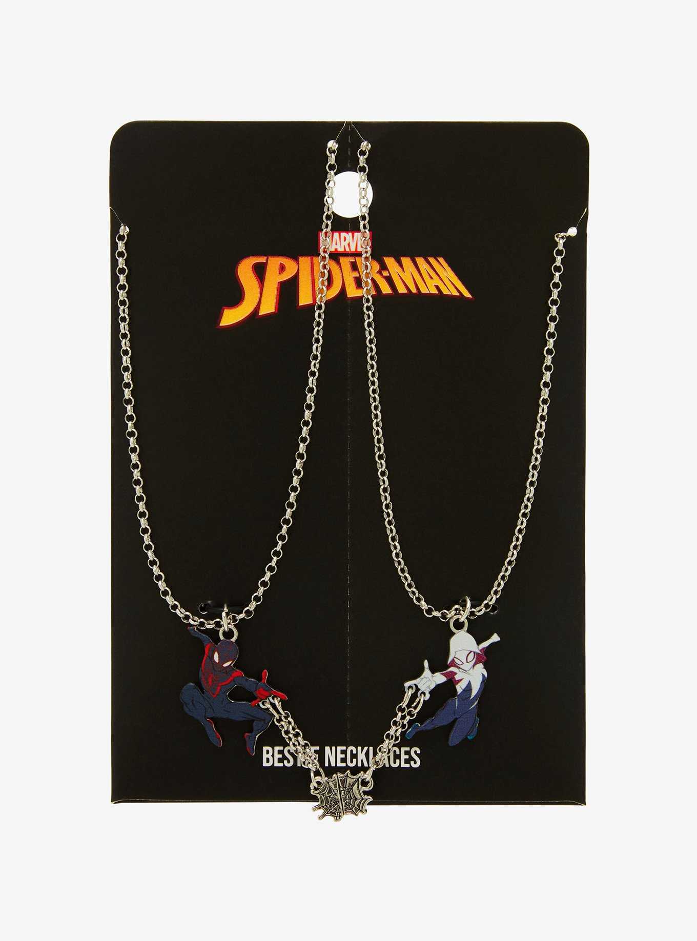 Marvel Spider-Man Miles Morales & Spider-Gwen Bestie Necklace Set - BoxLunch Exclusive, , hi-res