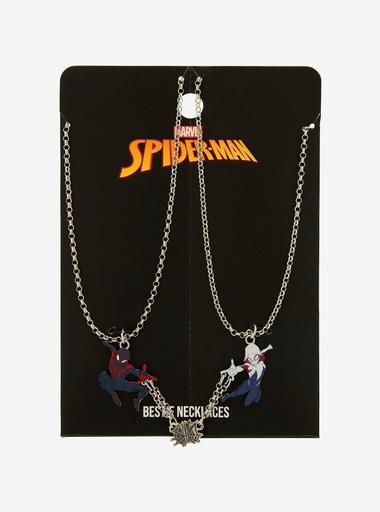 Marvel Spider-Man Miles Morales Spider-Gwen Bestie Necklace Set