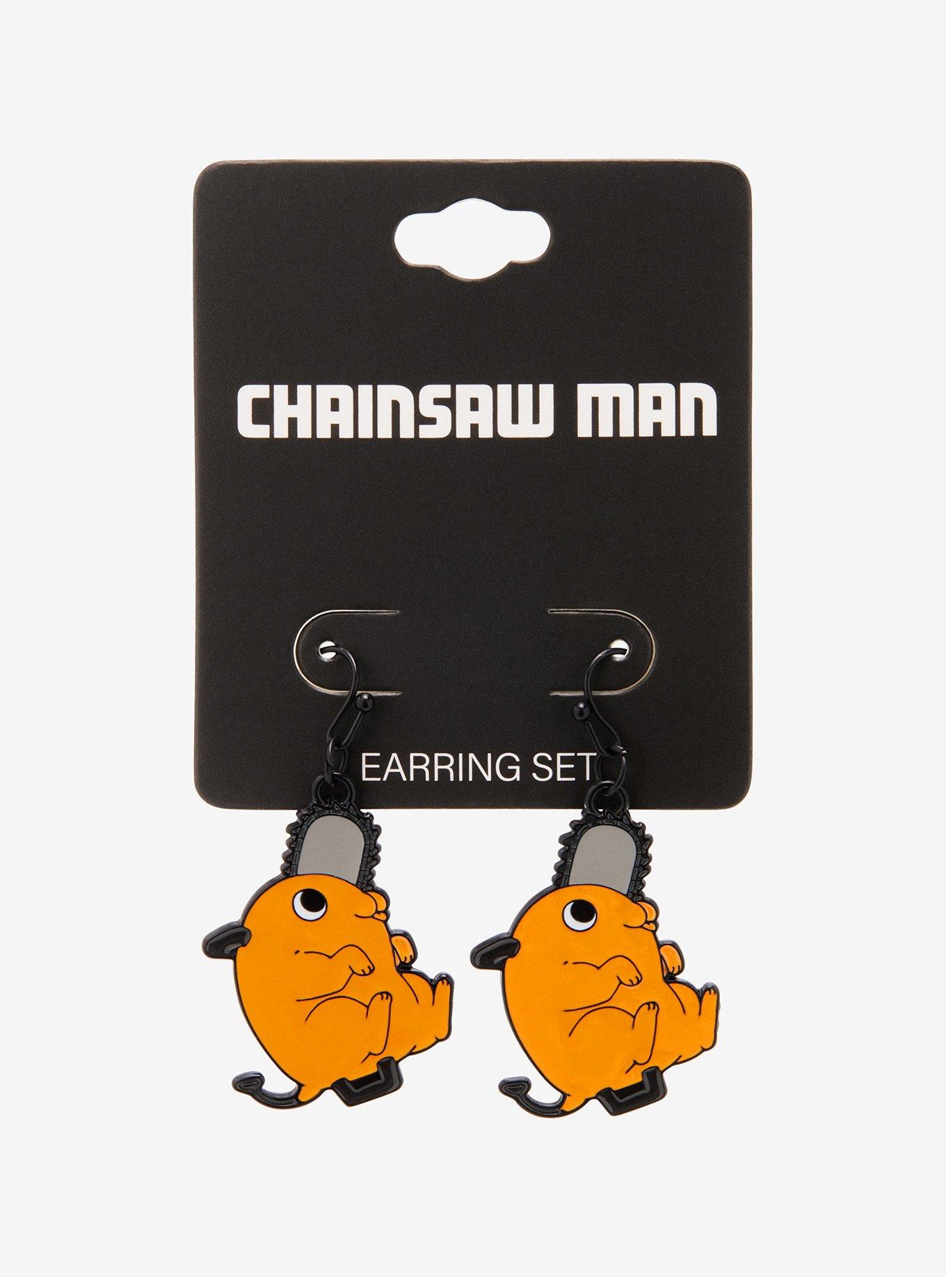 Chainsaw Man Pochita Portrait Earrings - BoxLunch Exclusive, , hi-res
