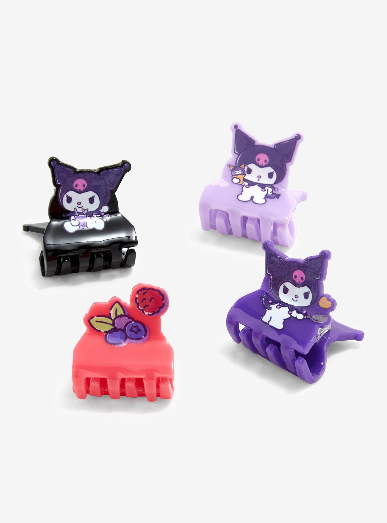 Lot De 4 Barrettes à Cheveux Kuromi Joy Toy - Coffret Cadeau 9x1,5x14 Cm - Accessoire Sanrio - 8