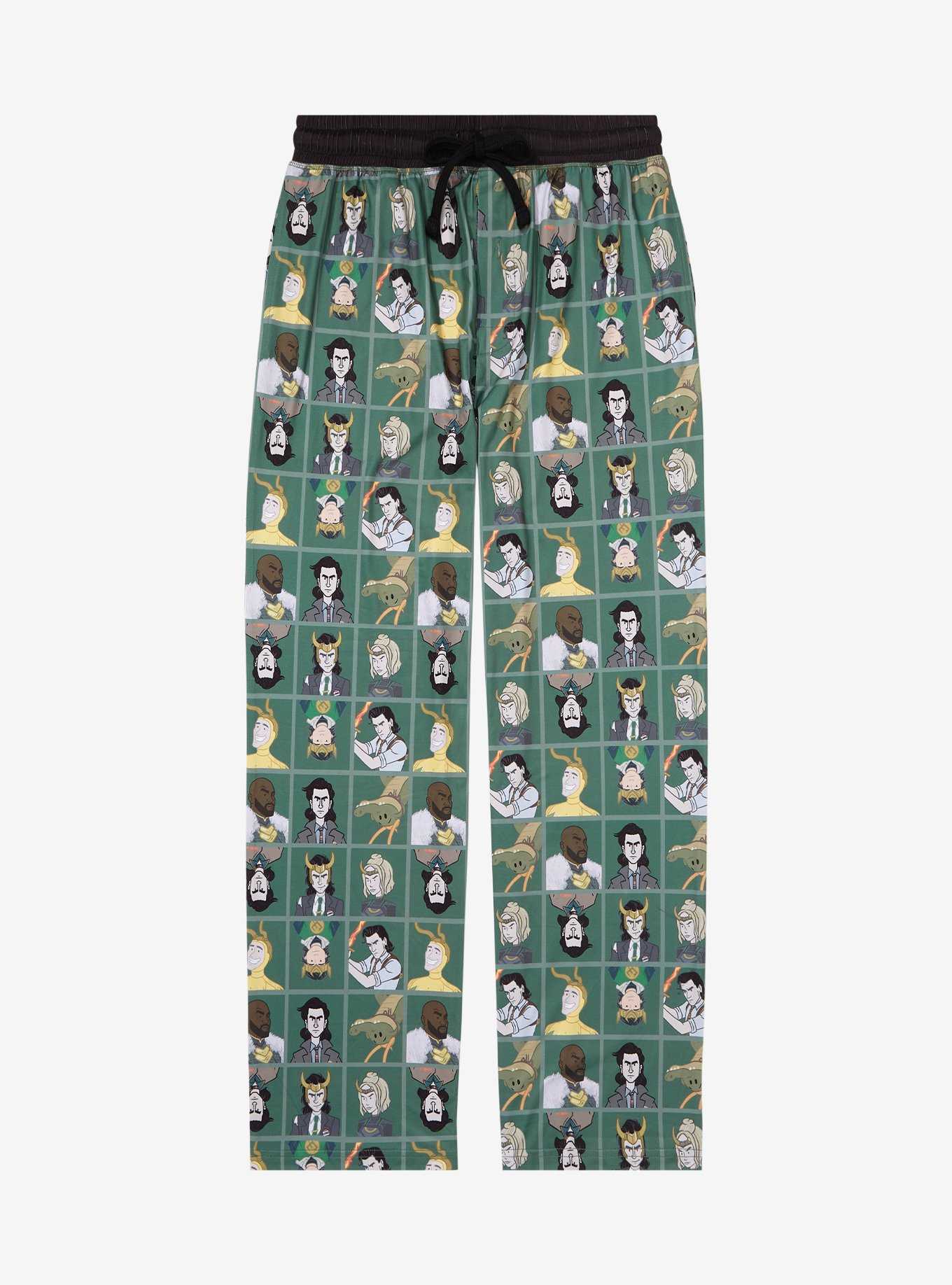 Marvel Loki Character Grid Sleep Pants - BoxLunch Exclusive, , hi-res