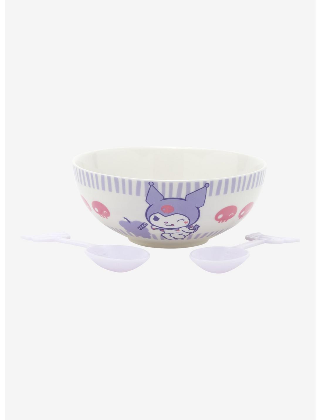 Kuromi Cereal Bowl & Color-Changing Spoons Set Hot Topic Exclusive, , hi-res