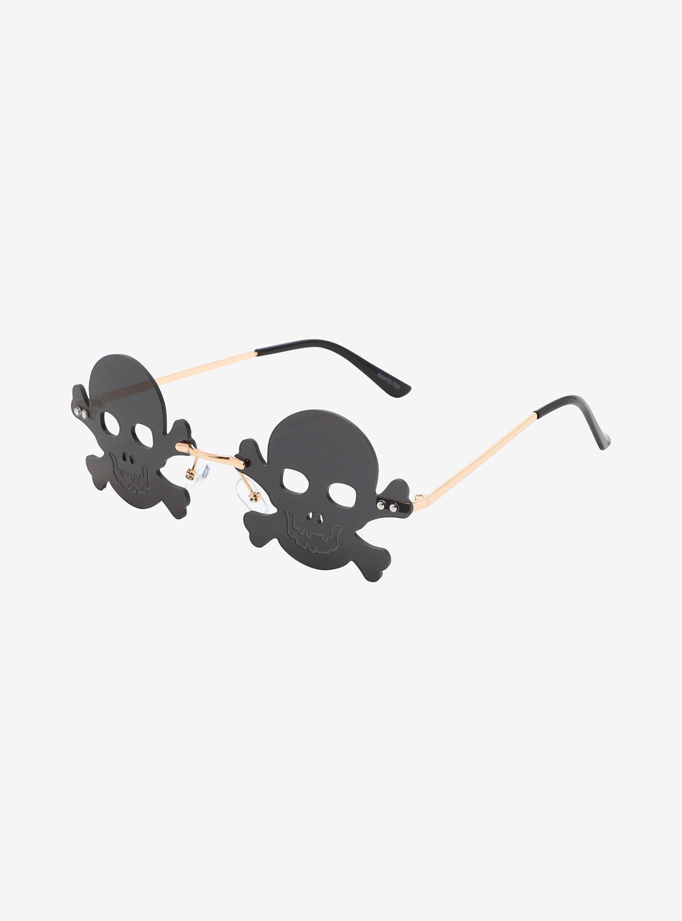 Black Skull Sunglasses, , hi-res