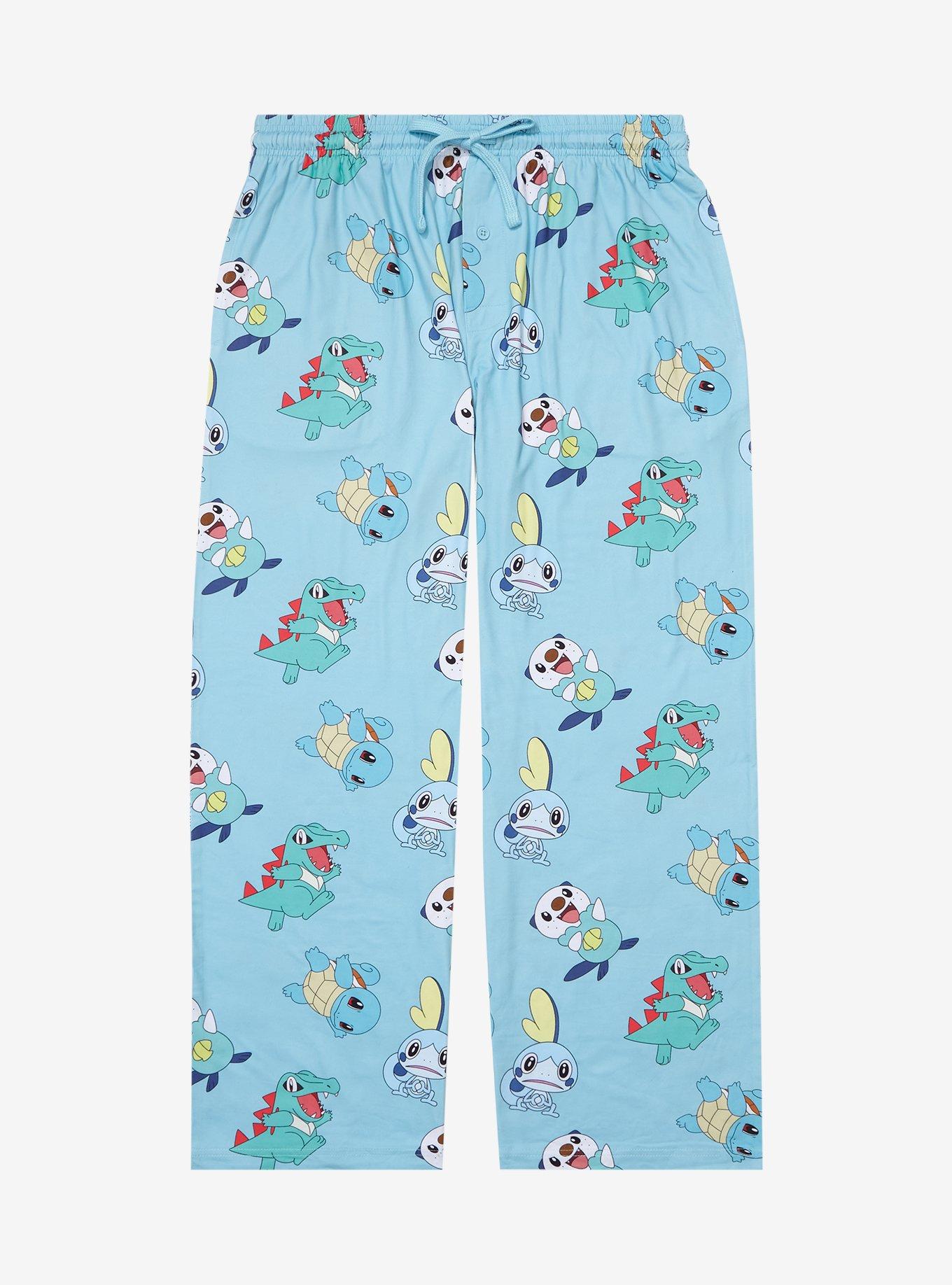 Pok&eacute;mon Water Type Allover Print Women's Plus Size Sleep Pants - BoxLunch Exclusive, LIGHT BLUE, hi-res