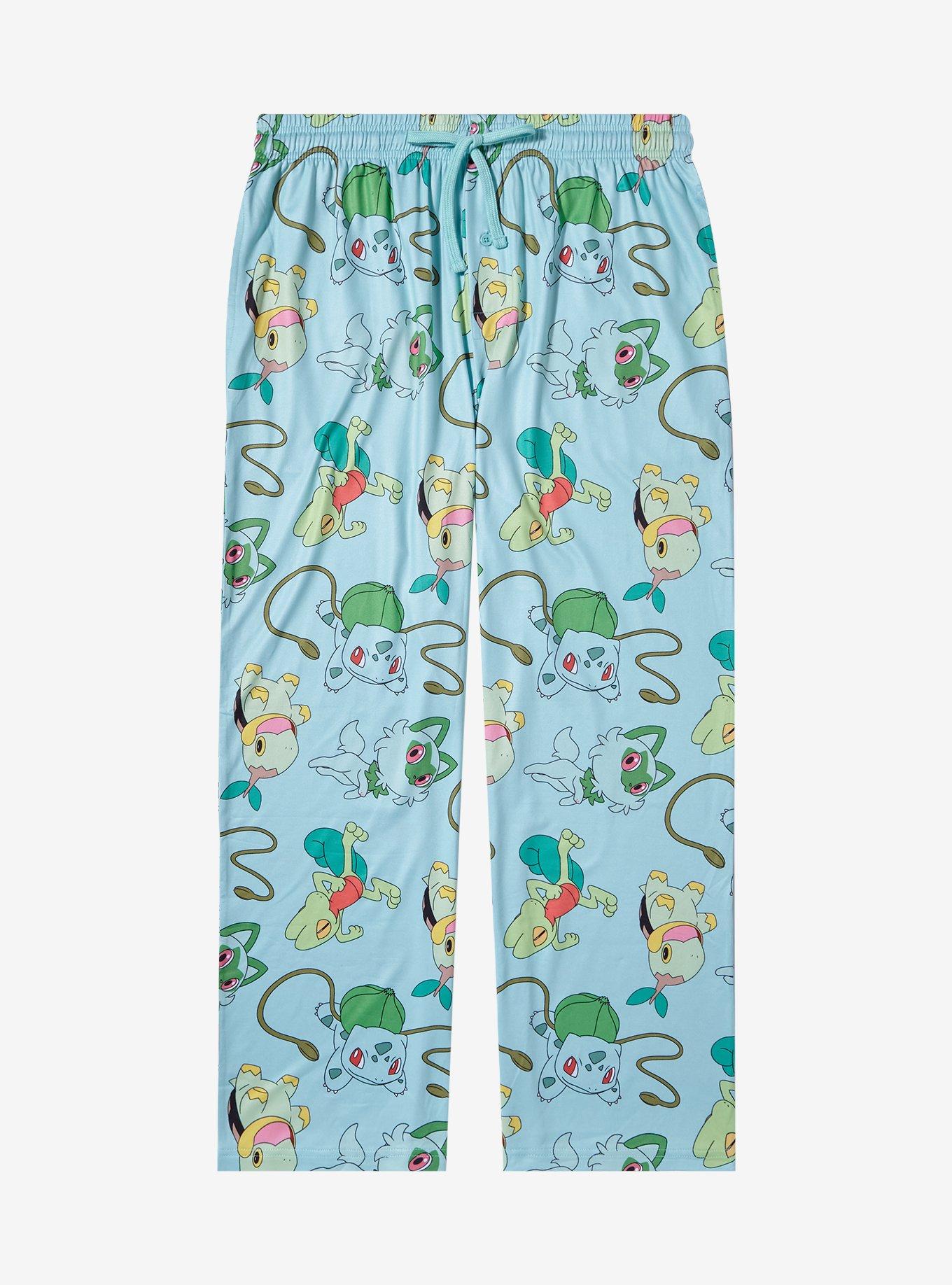 Pokémon Grass Type Allover Print Women's Plus Size Sleep Pants - BoxLunch Exclusive, , hi-res