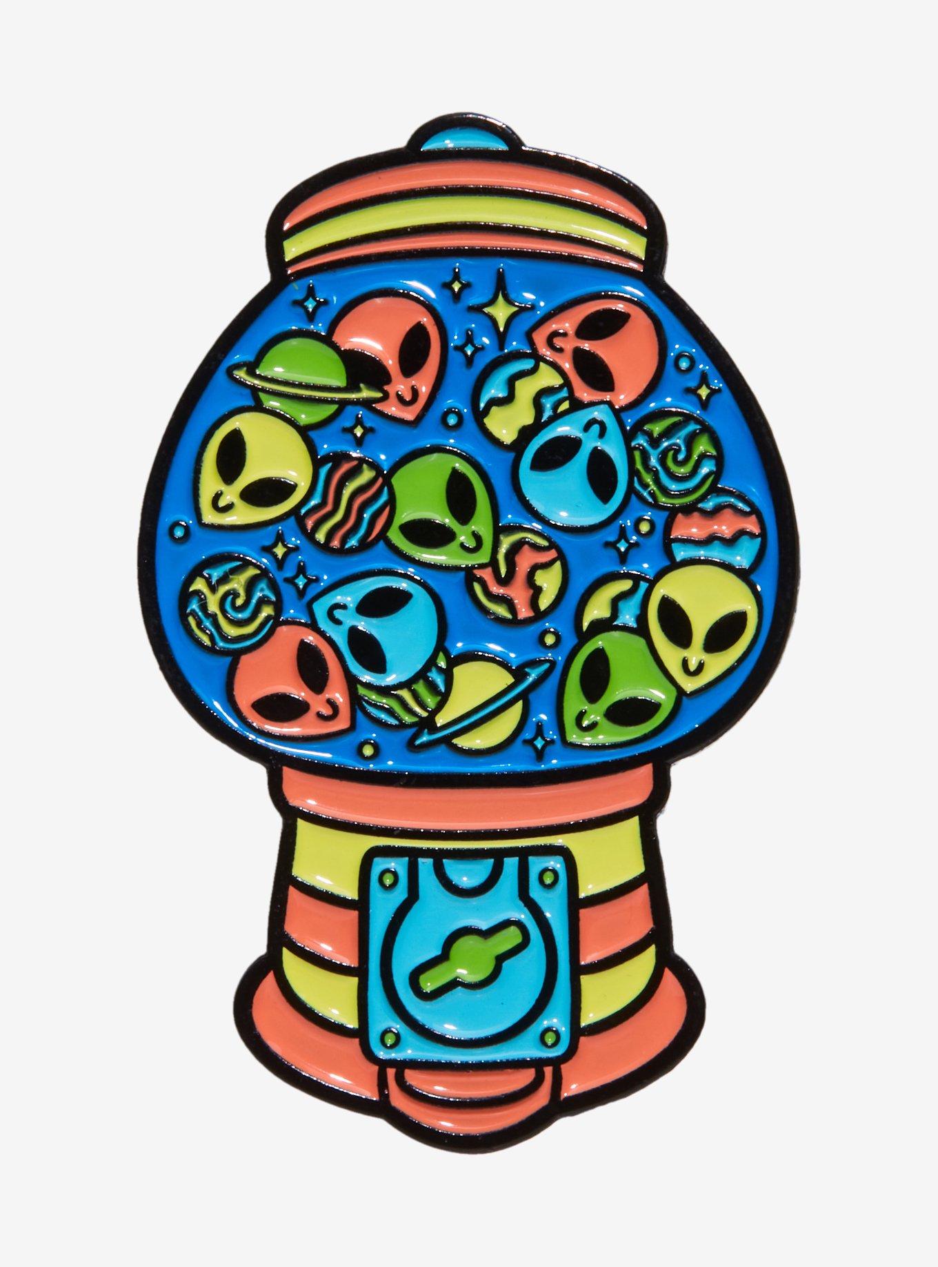 Alien Gumball Machine Enamel Pin, , hi-res